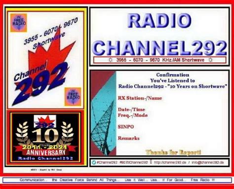 radio channel 292.